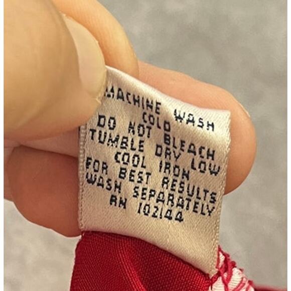 VTG Natural Origins USA Red Tencel Button Maxi Dress Earthy Bohemian sz M - Picture 7 of 8